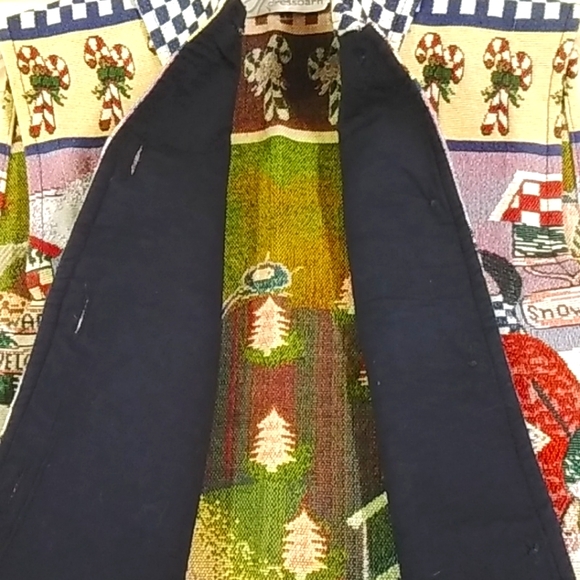 Snowman Holiday Tapestry Vest 4816b - Picture 6 of 6